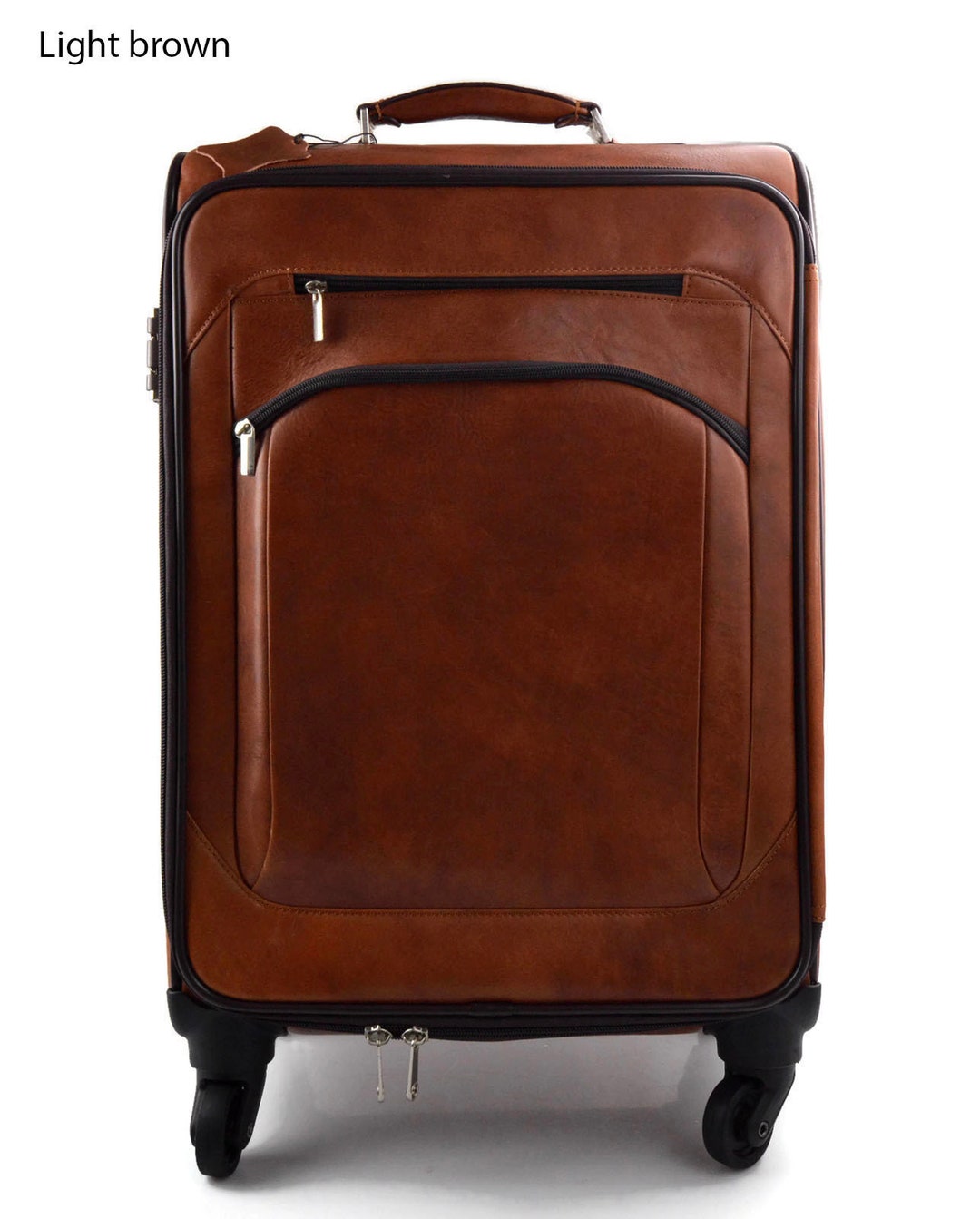 Trolley rigido pelle borsa pelle borsa viaggio borsa valigia pelle