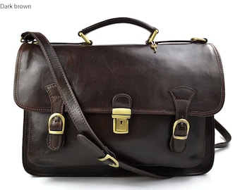 Briefcase leather office bag backpack shoulder bag conference bag mens business bag leather bag dark brown leather briefcase women briefcase