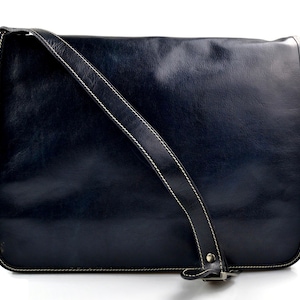 Bolso de cuero messenger bolso de cartero bolso de hombre piel bolso de mujer piel bandolera de cuero bolso de espalda cartera de piel azul