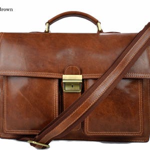 Bolso cartera de cuero bolso de cuero bolso hombre bolso mujer bolso de mano carpeta de cuero bolso messenger piel bolso espalda marron mate