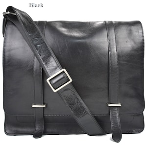 Bolso messenger negro de piel bandolera de cuero bolso cartero bolso de hombre piel cartera mujer de cuero bolso de espalda maletin piel