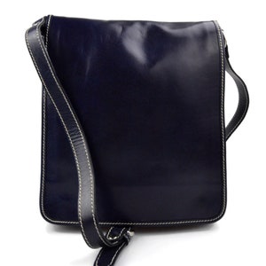 Bolso de cuero bandolera hombre mujer cartero de cuero marron negro bolso de piel messenger bolso de espalda  bandolera de piel genuina