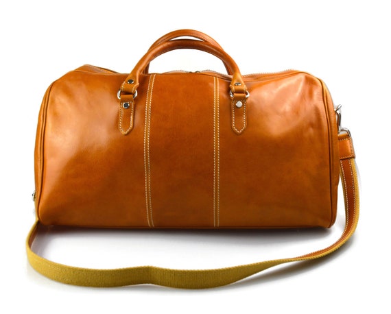 Bolsa de viaje piel mujer hombre maleta viaje bolsa equipaje cuero