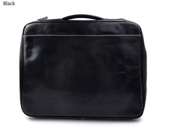 Mallette A4  dossier porte-documents en cuir sac en cuir sac homme messenger sac documents noir sac documents made in Italy