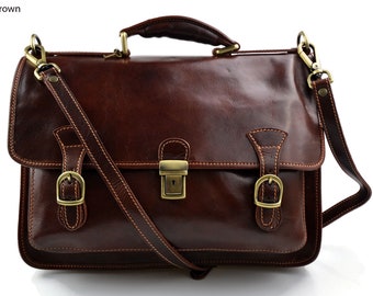 Briefcase leather office bag backpack shoulder bag conference bag mens business bag leather bag brown leather briefcase women leather bag