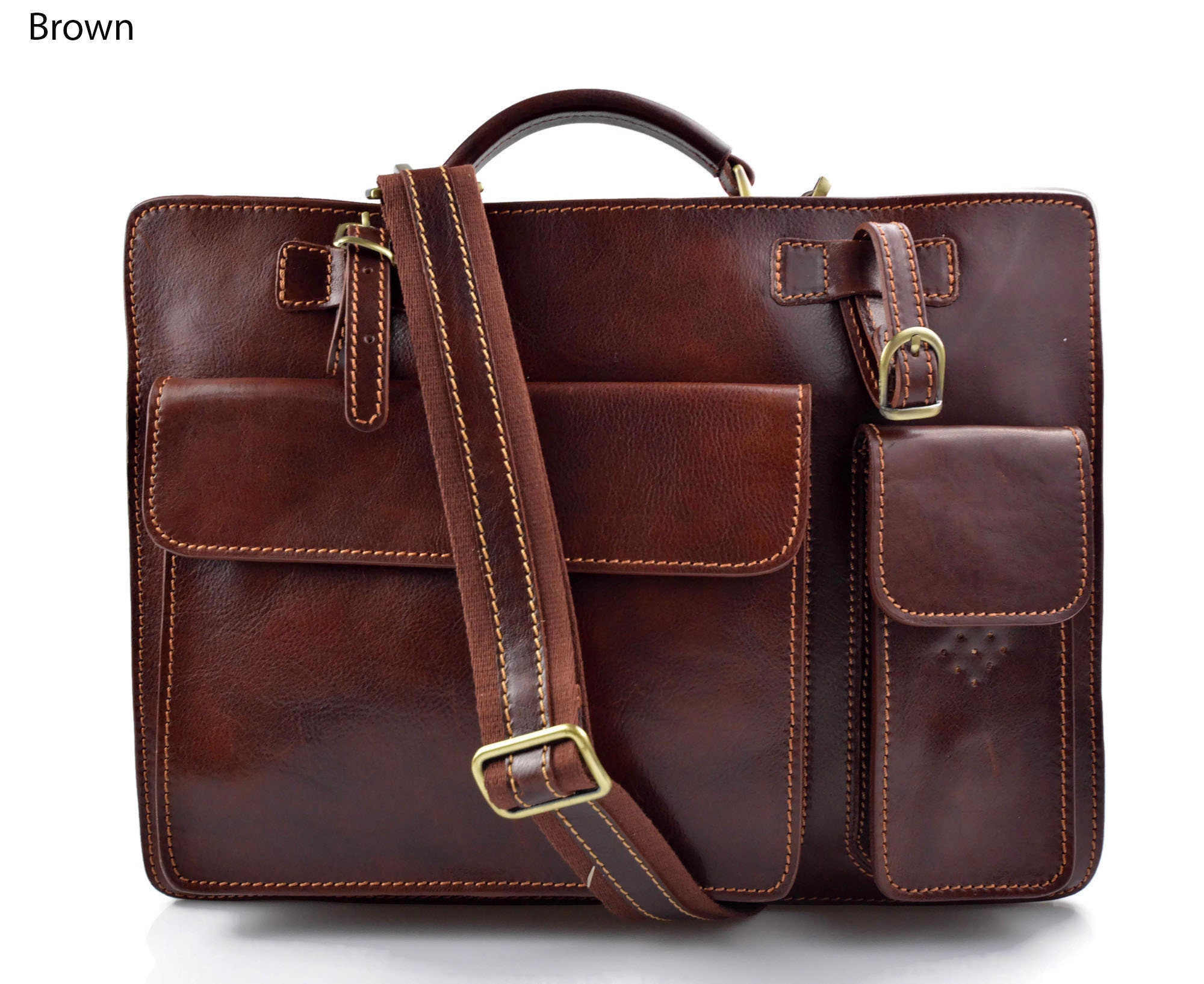 Briefcase leather briefcase for men briefcase men shoulder bag Etsy