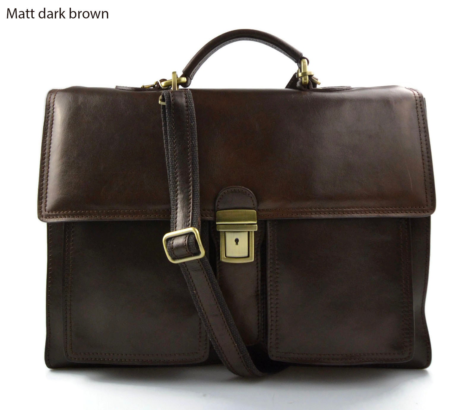 Leather briefcase business bag conference bag satchel office | Etsy