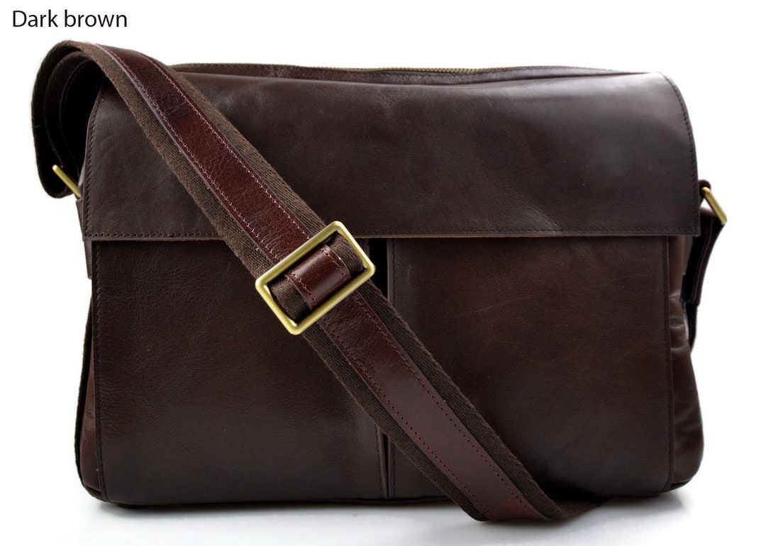 Leather Satchel Men Messenger Women Handbag Shoulder Bag iPad - Etsy