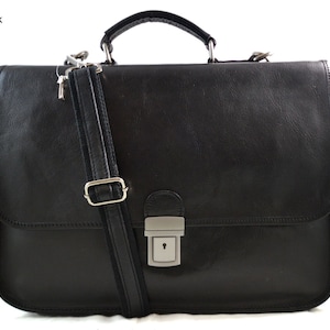 Carpeta de cuero bolso cartera de cuero bolso de hombre bolso de mujer bolso de mano executive bolso de espalda bandolera de cuero negro