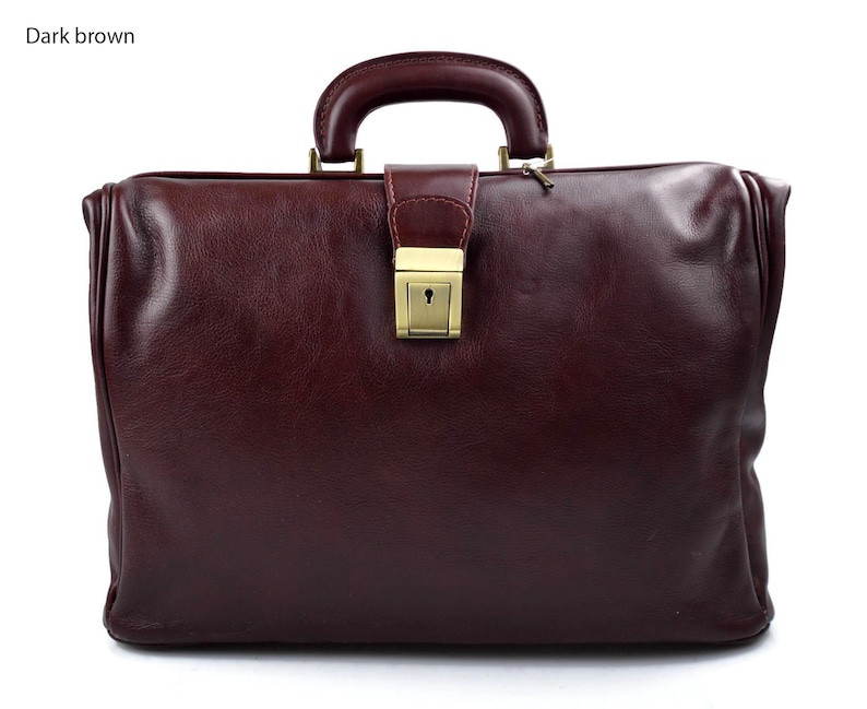 Doctor Bag Leather Briefcase Bag Men Handheld Doctor Bag Women Etsy