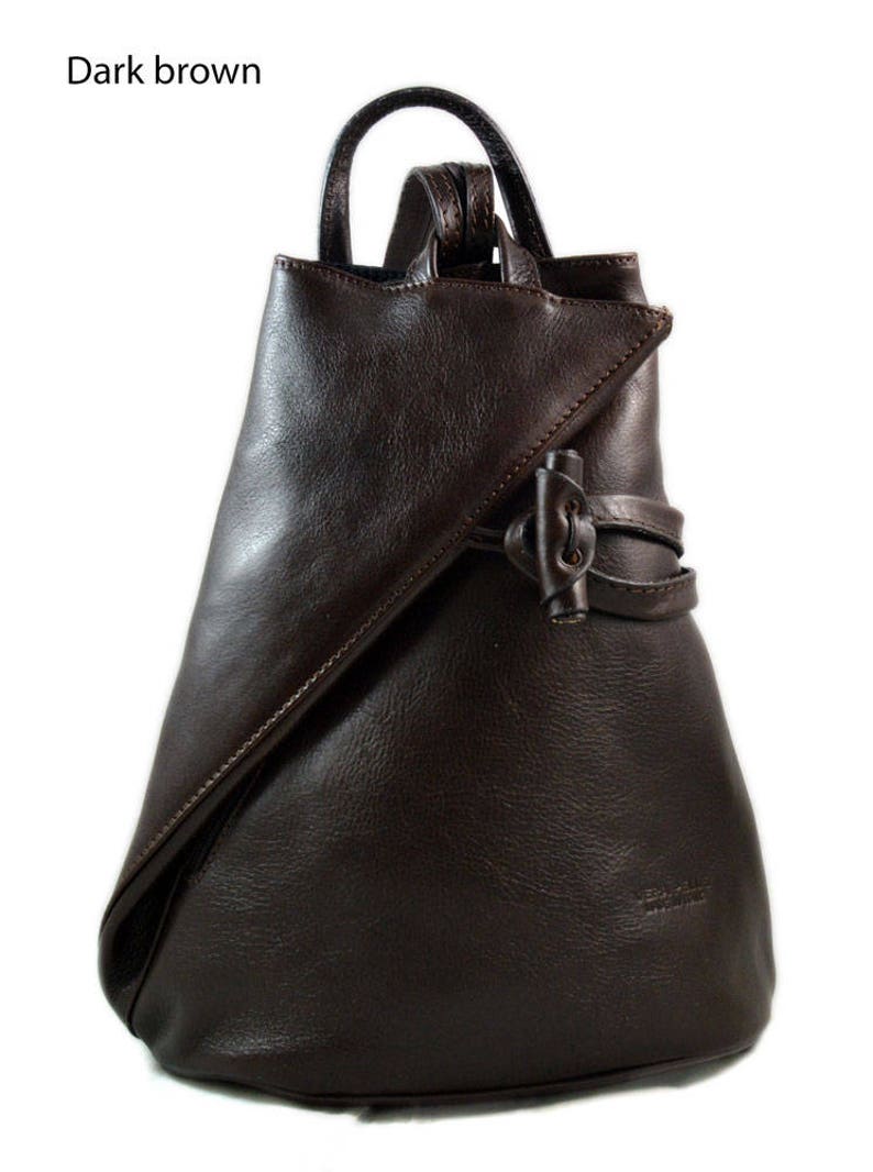 Luxury leather backpack travel bag weekender sports bag gym bag leather shoulder ladies mens bag satchel original made in Italy red brown