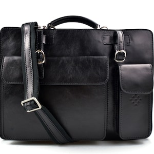 Carpeta de cuero bolso cartera de cuero bolso de hombre mujer negro bolso de piel messenger bolso de mano bolso de espalda bandolera