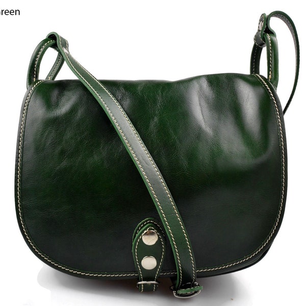 Women handbag leather shoulder bag clutch hobo bag shoulder bag green crossbody bag  made in Italy genuine leather satchel leather tote bag