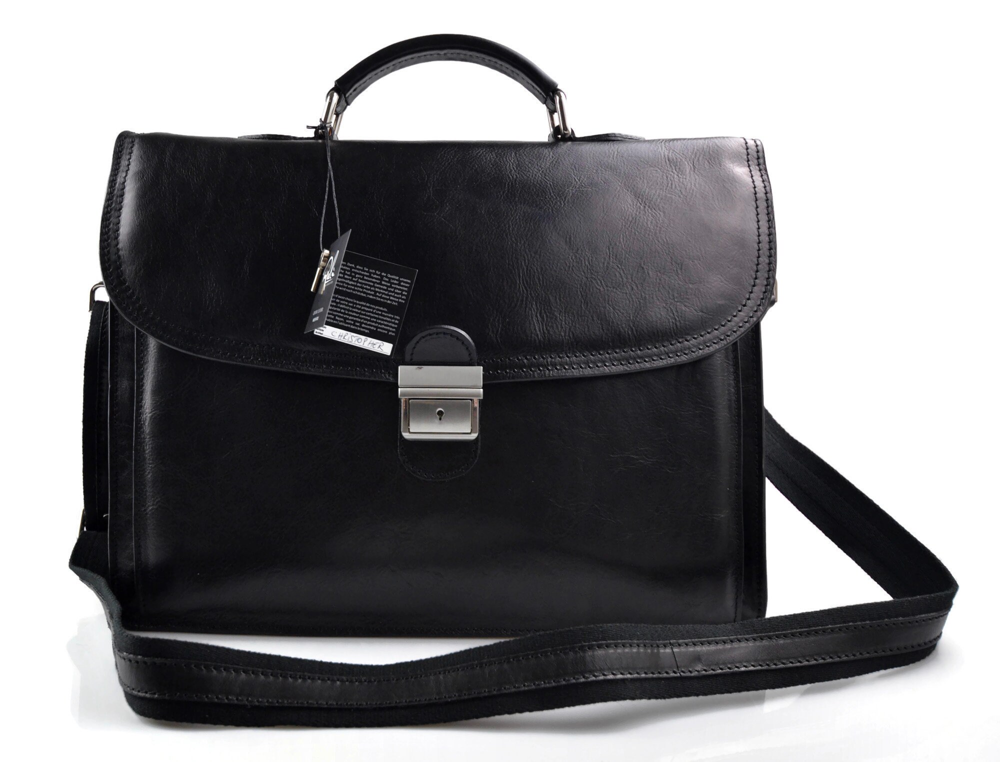 最新 Leather Briefcase Office Bag Men Women Bag Business Leather WorkBags