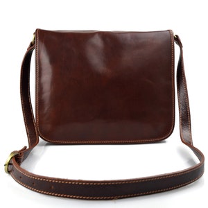 Bolso messenger de piel marròn bolso de hombre piel bolso de mujer piel bandolera de cuero bolso de espalda bolso de cartero carpeta