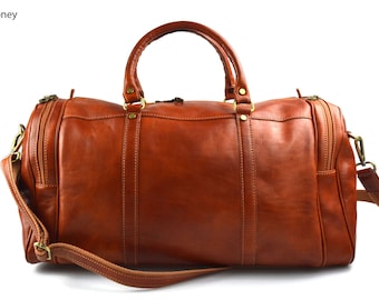 Leather travel bag duffle bag travel duffel bag leather duffle bag travel luggage bag sport overnight bag carry on bag weekender bag honey