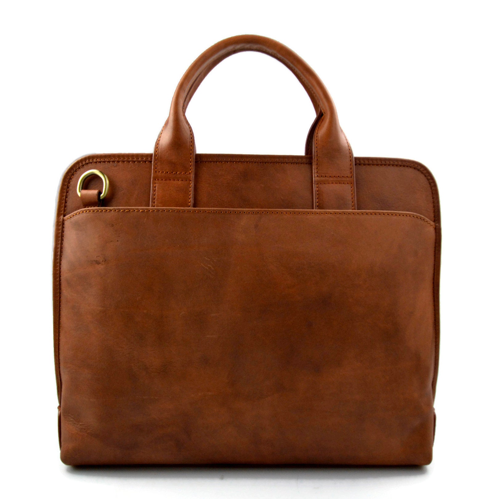 Vintage Leather Shoulder Bag Carry on Bag Messenger Satchel Etsy