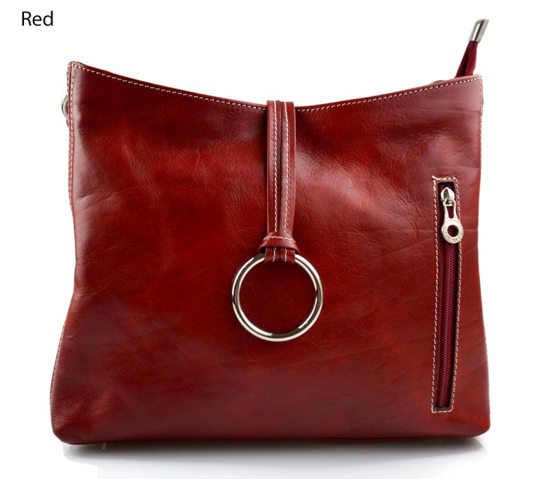 Red Leather Women Handbag Luxury Shoulder Bag Elegant and Stylish Made in Italy Fashionable Women Handbag Red