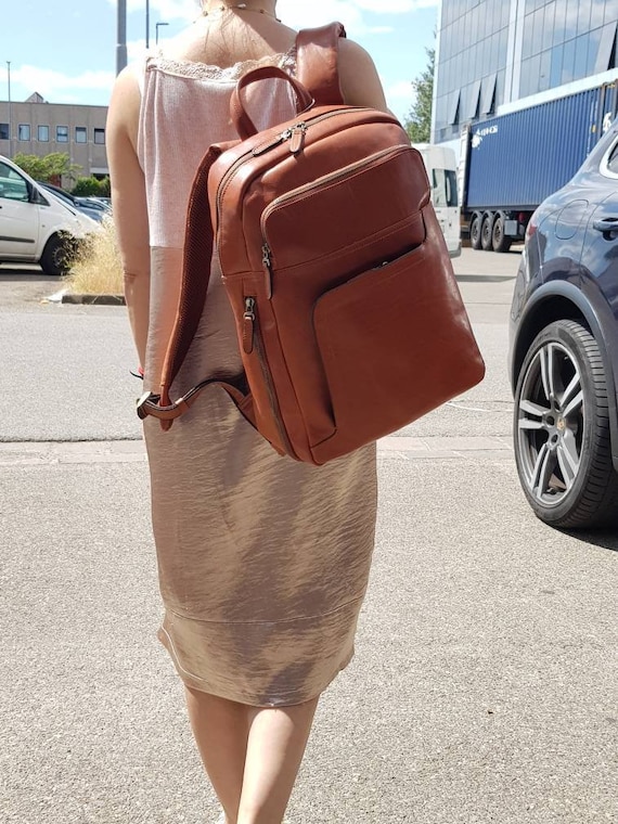 Zaino marrone pelle vitello uomo donna borsa palestra zaino | Etsy Italia