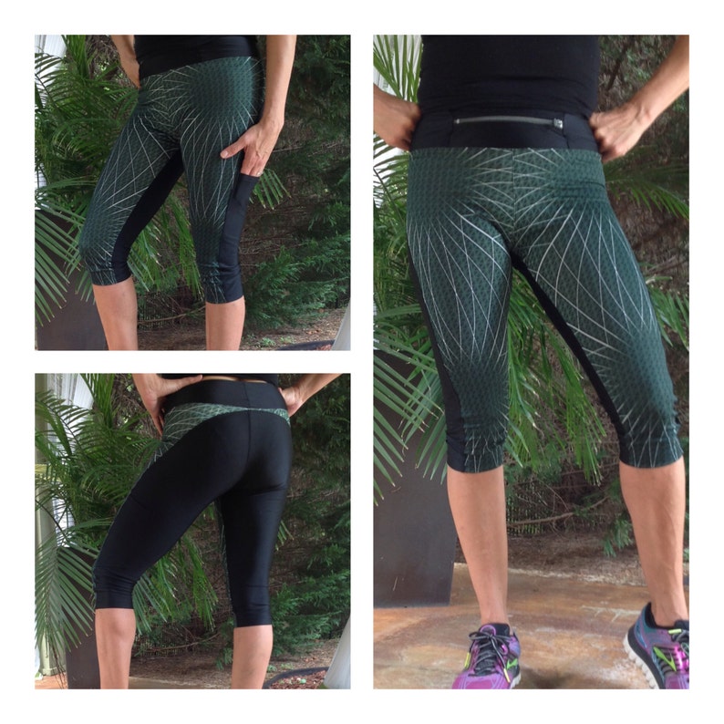 capri running pants with pockets