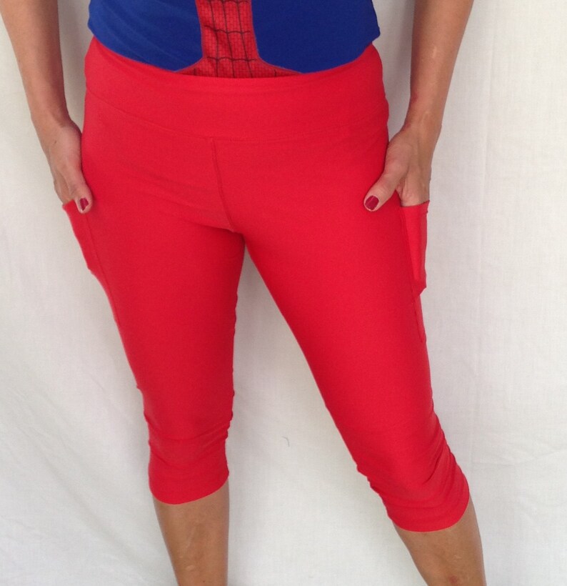 sweat capris with pockets