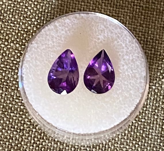Amethyst gemstones for earrings