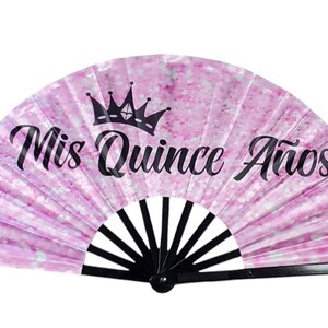 Mis Quince Anos-handwaaier | Quinceañera-accessoire | Quinceañera-feestje |  Zoet 15 | 15e verjaardag | Statementventilator | Verjaardag | 15e verjaardag