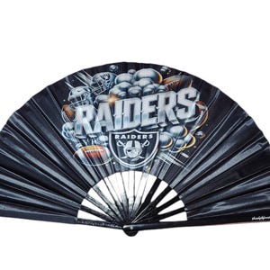 Raiders Clack Hand Fan | Raider Nation | Raiders Football | Las Vegas Raiders | Black and Silver | Football | Game Day | Raiders Fan |