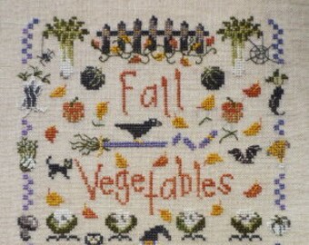 Autumn (Fall) Vegetables – a seasonal counted cross stitch chart.