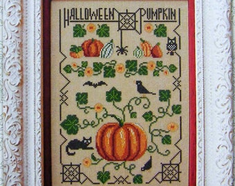 Halloween Pumpkin – counted cross stitch chart.