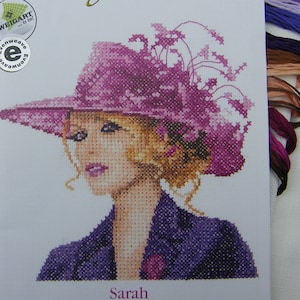 Kit, Sarah, Elegant Lady and Hat Counted Cross Stitch Kit.