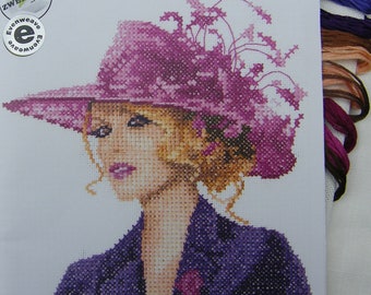 Kit, Sarah, Elegant Lady and Hat Counted Cross Stitch Kit.