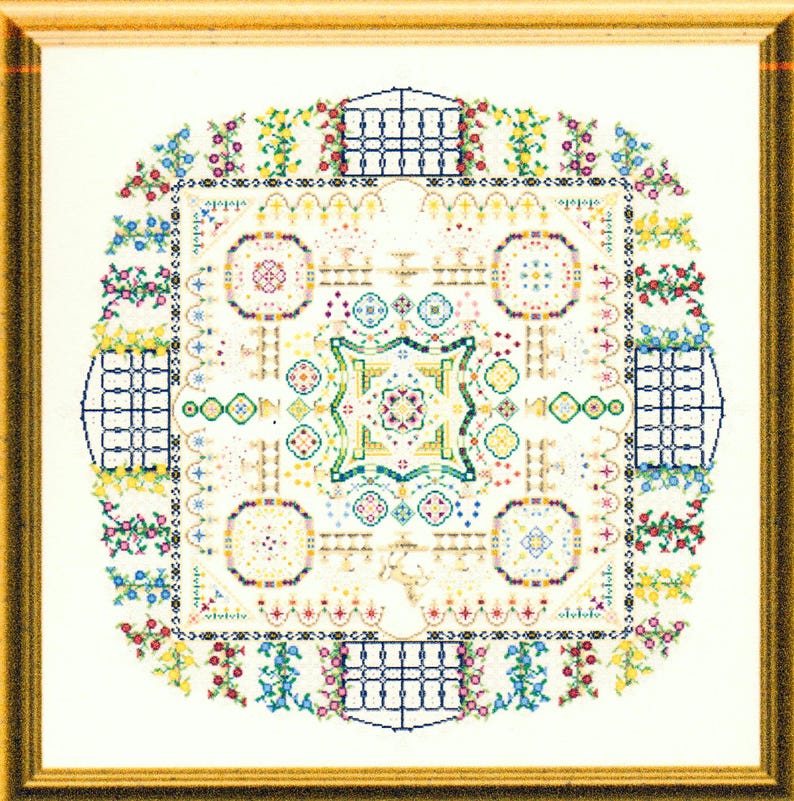 The Castle Garden, chart for counted cross stitch or speciality stitches. image 2