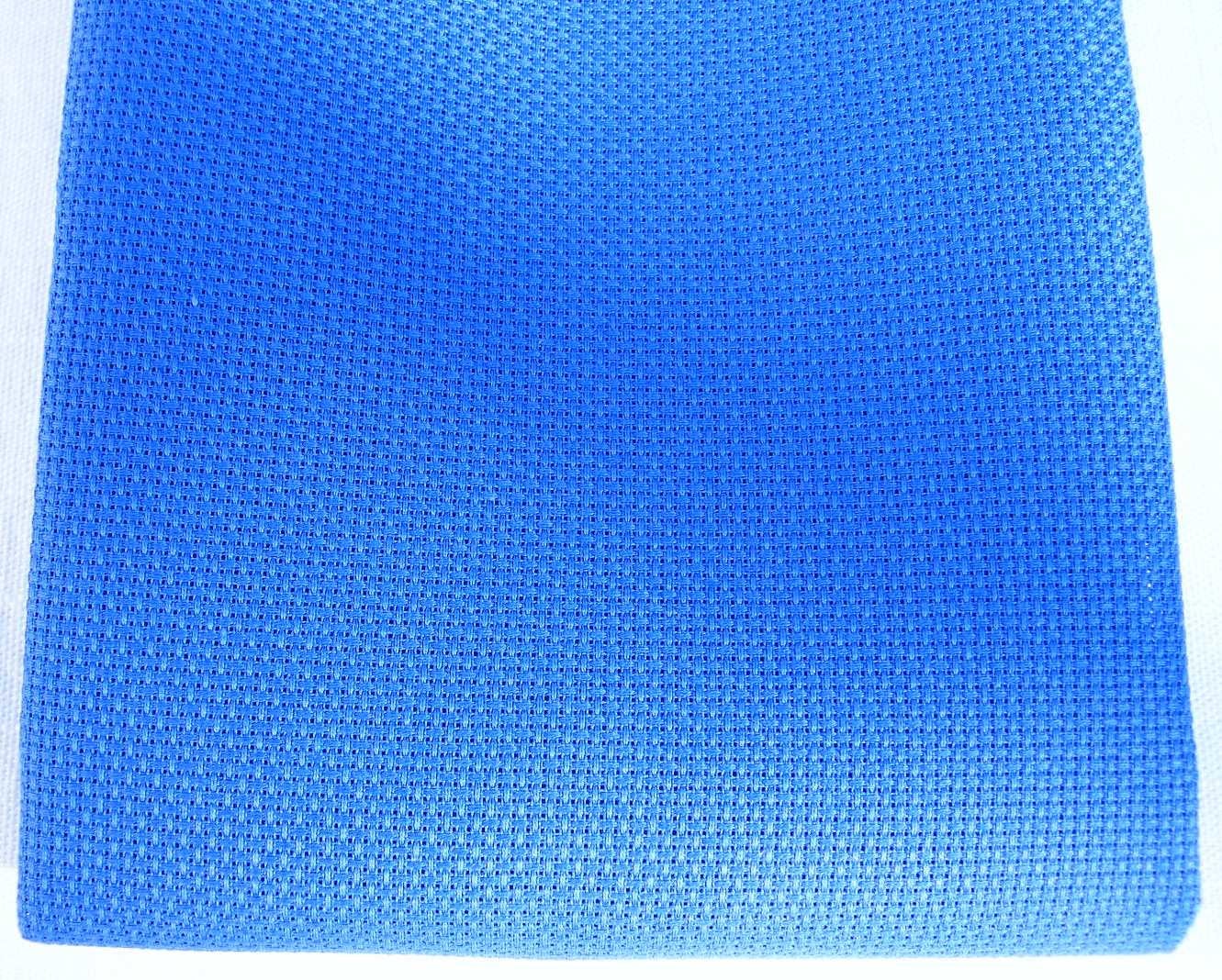16 Count Royal Blue Aida, Cut Piece 90x50cm, Cross Stitch Fabric, Easy