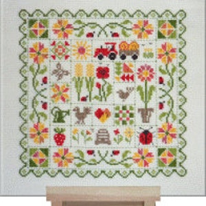 Patchwork Summer counted cross stitch chart. image 2