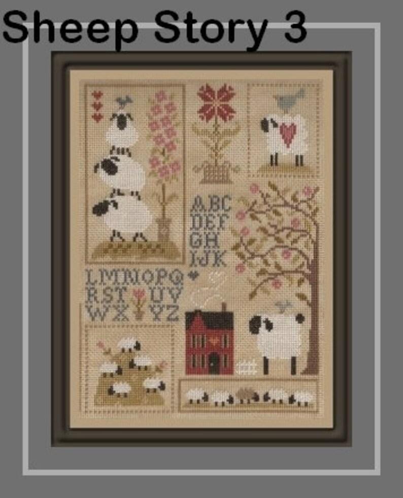 Sheep Story 2 counted cross stitch chart image 8