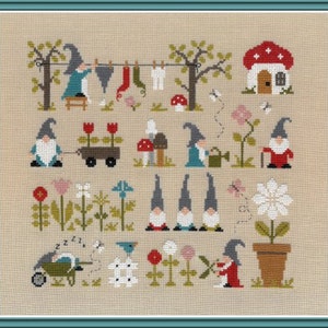 Garden of Gnomes counted cross stitch chart. image 5