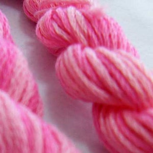 309 Burj Khalifa, Hand Dyed Variegated Stranded Cotton skein, pink tones, cross stitch and Blackwork thread. image 3