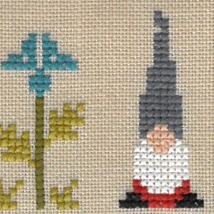 Garden of Gnomes counted cross stitch chart. image 4