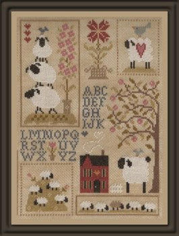 Lost Lamb Chart Counted Cross Stitch Pattern Needlework Xstitch craft DIY DMC