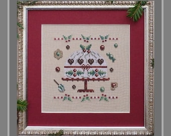 Christmas Cake counted cross stitch chart. Christmas Cookies Collection.