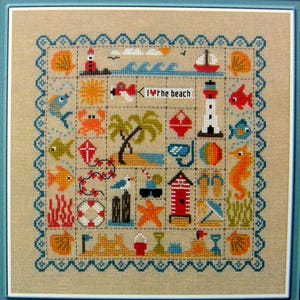 Patchwork on the Beach – getelde kruissteektabel.