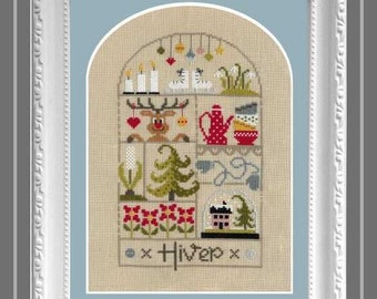 Little Moments of Winter, counted cross stitch chart.