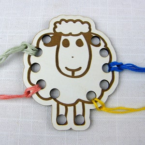 Embroidery thread organiser in the shape of a sheep. Sheep Embroidery Thread or Floss Holder. image 5