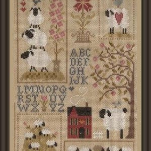 Sheep Story 3 – counted cross stitch chart.