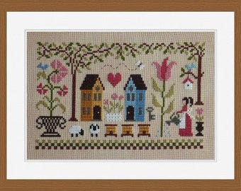 Beautiful Days – counted cross stitch chart to work in 14 colours of DMC thread.