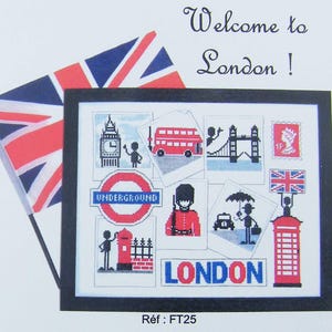 Välkommen till London Sampler: Räknemönster, motiv från Storbritannien