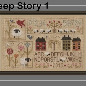 Sheep Story 2 counted cross stitch chart image 6