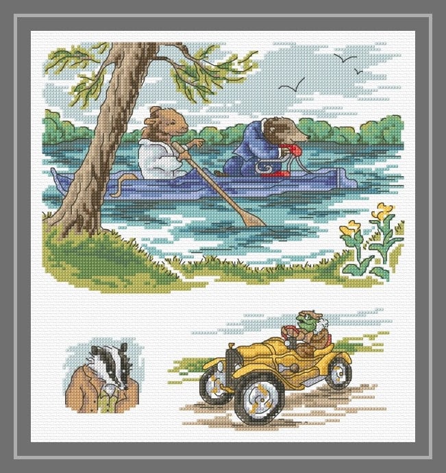 The Wind in the Willows– counted cross stitch set of 3 charts.