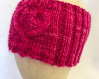 Lonely Hearts Ear Warmer and Mittens PDF Pattern